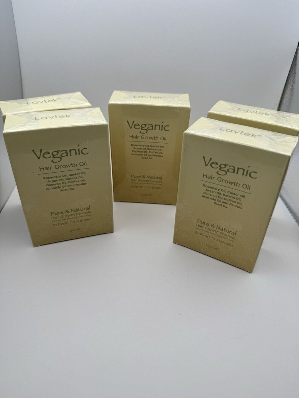 Bulk 5pk Lavtek Veganic Hair Growth Oil New